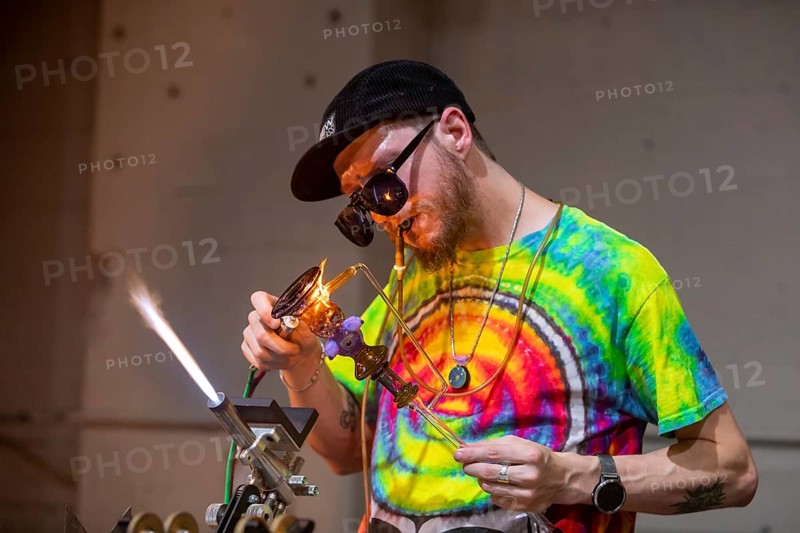 Detroit, Michigan, Artists create glass and other artworks at the Michigan Glass Project's annual show. The event raises money to support art education in Detroit-area schools