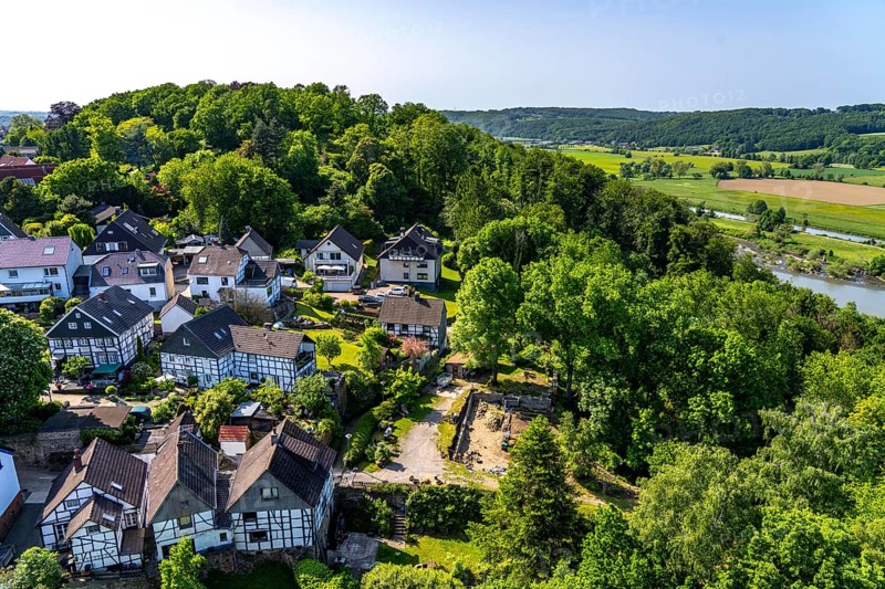 Hattingen-Blankenstein, view of the Ruhr Valley, North Rhine-Westphalia, Germany, Europe