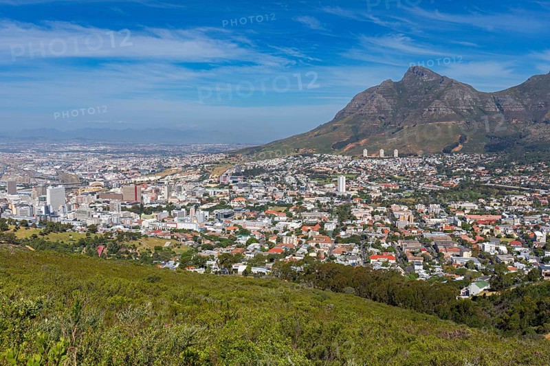 Landscape, South Africa, Table Mountain, Building, City, View of Cape Town, Table Mountain National Park / S, Cape Town, Western Cape, Africa