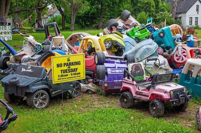 Detroit Michigan -- The Heidelberg Project, an outdoor public art project in a depressed neighborhood of Detroit created by artist Tyree Guyton