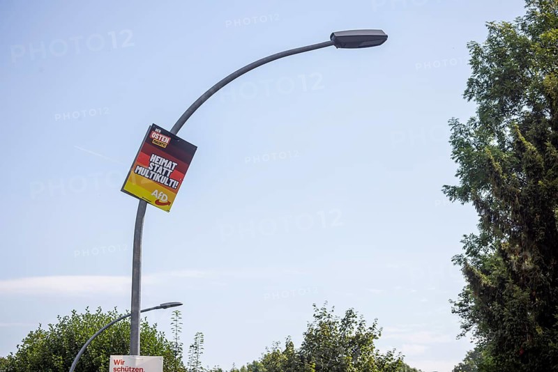 State election in Thuringia. Days after the election, the election posters of the Alternative for Germany (AfD) party are still up in Georgenthal. The Thuringian state organisation with its co-spokesman Björn Höcker is considered to be right-wing extremist. Georgenthal, Thuringia, Germany, Europe