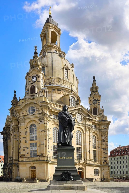 Baroque Protestant Lutheran Church of Our Lady, Dresden, Saxony, Germany, Europe
