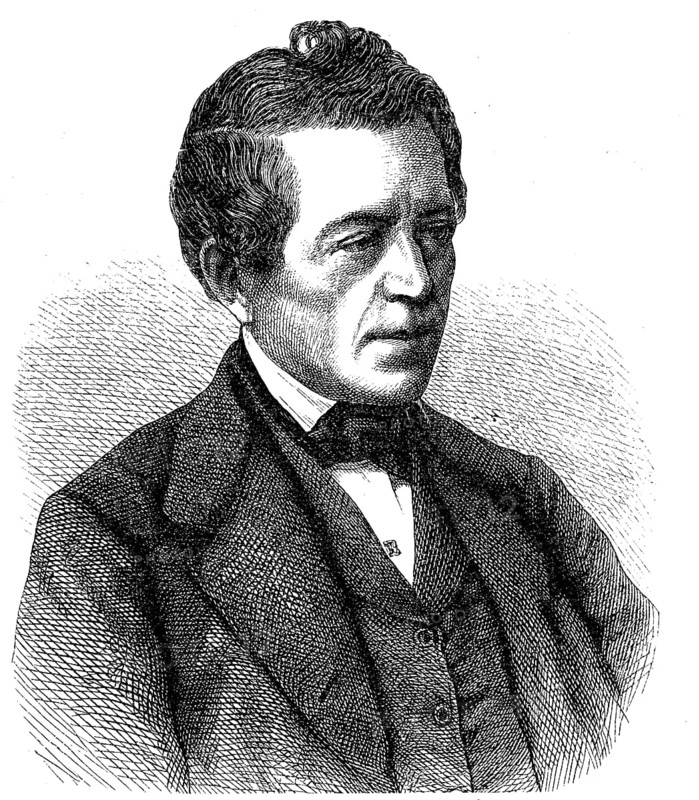 David Friedrich Strauss, 27 January 1808, 8 February 1874, was a German writer, philosopher and theologian, Historical, digital reproduction of an original from the 19th century