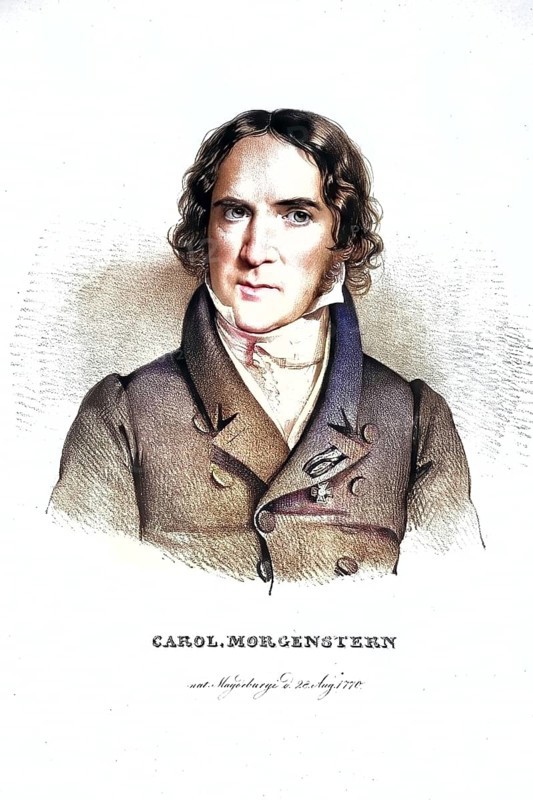 Johann Karl Simon Morgenstern, also Karl von Morgenstern (b. 28 August 1770 in Magdeburg, d. 3 Septemberjul. / 15 September 1852greg. in Dorpat), was a German philologist and librarian, Historical, digitally restored reproduction from a 19th century original, Record date not stated