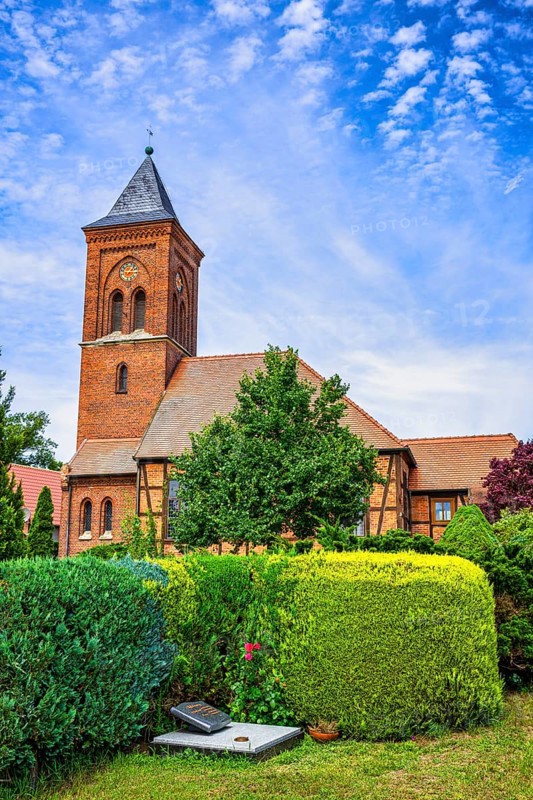Aulosen village church, municipality of Aland, Saxony-Anhalt, Germany, Europe