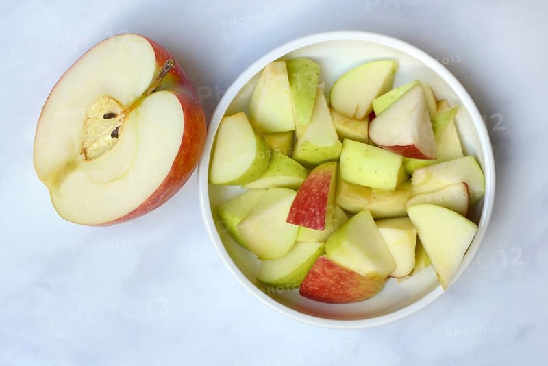 Apple pieces in skin, apple, malus