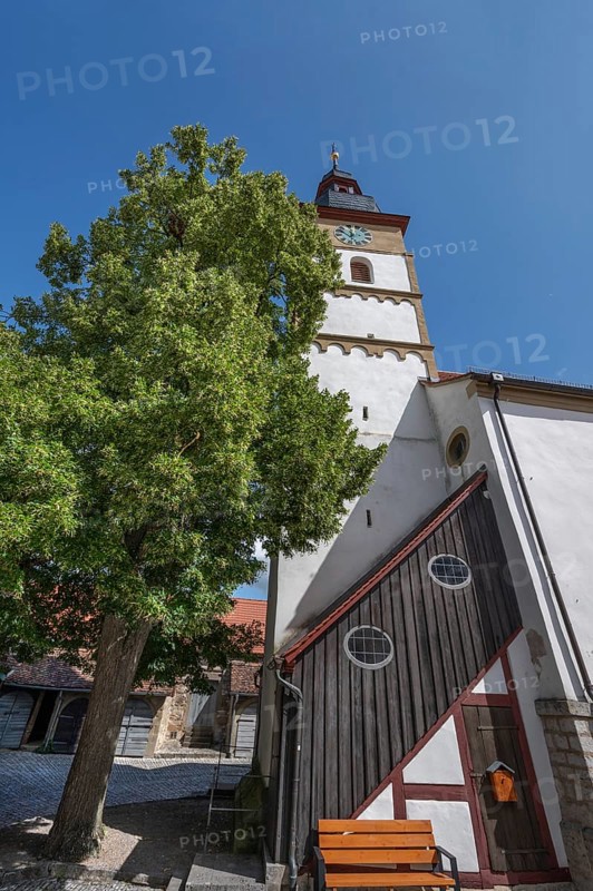 St John's Church in the historic fortified church, Hüttenheim, Lower Franconia, Bavaria, Germany, Europe