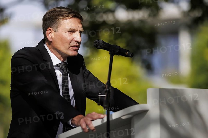 Uwe Neumaerker, Director of the Foundation Memorial to the Murdered Jews of Europe, recorded during a commemorative event on the anniversary of the German invasion of Poland in Berlin, 1 September 2024