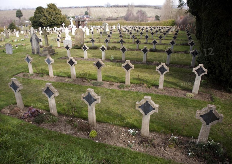 Pre 1940 Naval burial ground cemetery, with many graves and memorials from HMS Ganges, Shotley, Suffolk, England, UK