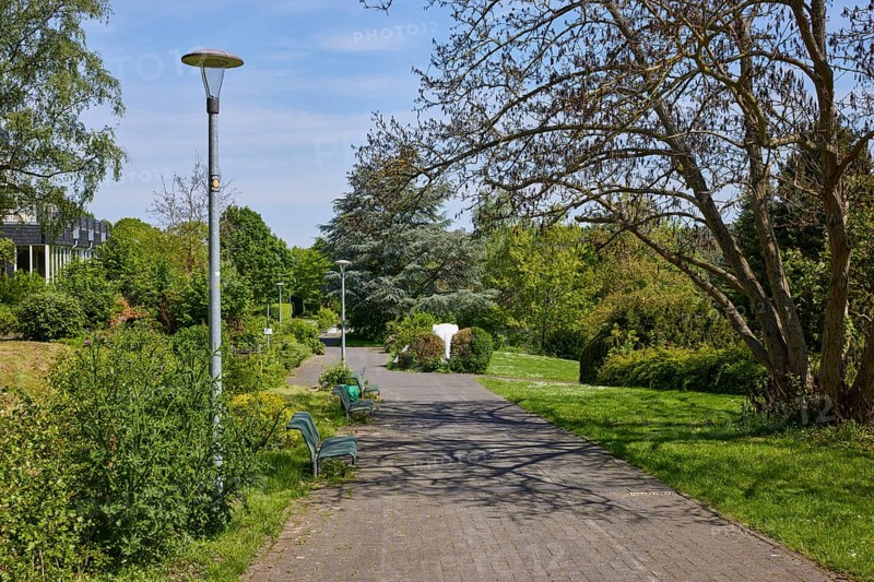 Spa garden in Bad Münstereifel, Eifel, Euskirchen district, North Rhine-Westphalia, Germany, Europe