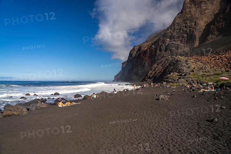 Playa del Inglés beach, Valle Gran Rey, La Gomera, Canary Islands, Spain, Europe
