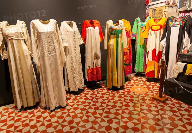'Transposicion' exhibition by Marjorie Skouras of 1960s-1970s female clothes, Museo de Arte Popular de Yucatan, Merida, Mexico, Central America