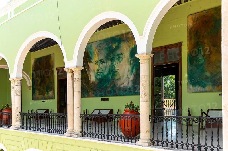 Painting of Agrarian Reform by Fernando Castro Pacheco, Palacio de Gobierno, Merida, Yucatan State, Mexico, Central America