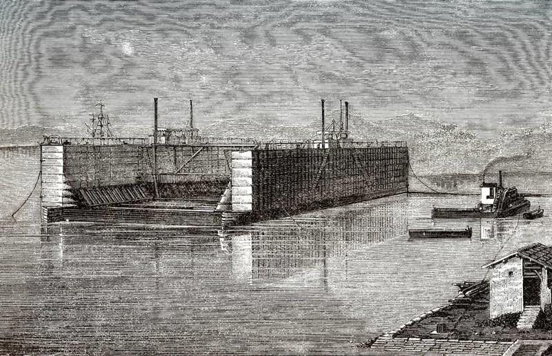 Eine Schiffsreparaturanlage im Trockendock, Suez, Ägypten, 19.