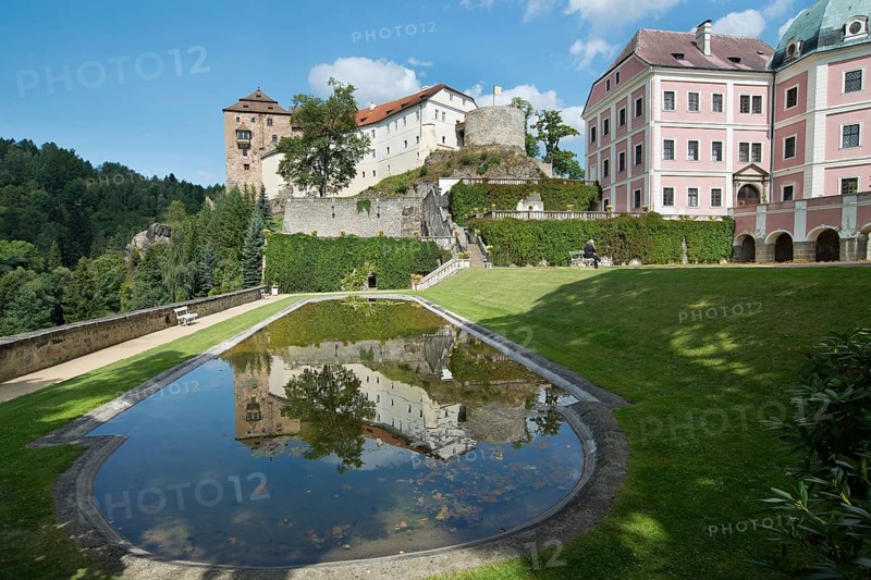 Palace and castle in Becov nad Teplou, Czech Republic, Europe