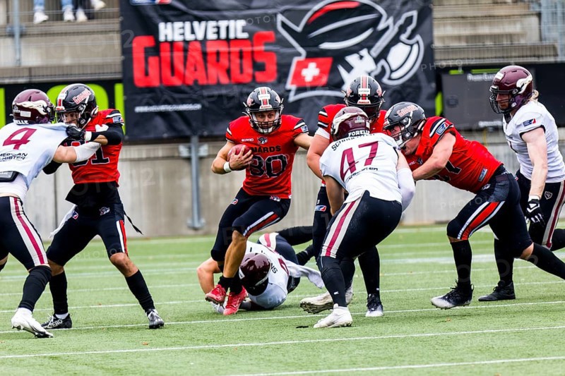 European League of Football, ELF/ Game : Rhein Fire  at  Helvetic Guards on 27. Aug.  2023, in the Lidl Sportpark , Wil , Switzerland, Europe
