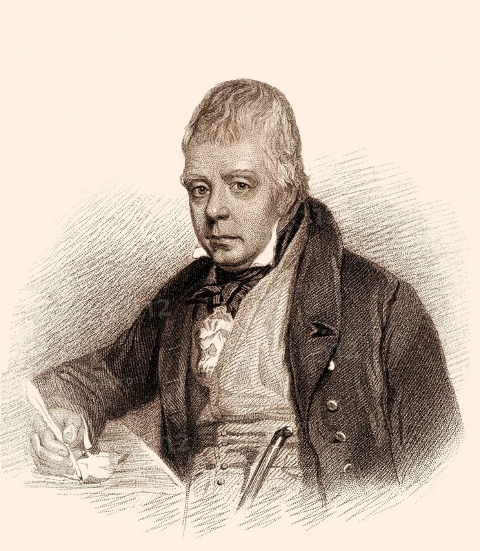 Sir Walter Scott, 1. Baronet, 1771-1832, schottischer Historienschriftsteller, Dramatiker und Dichter