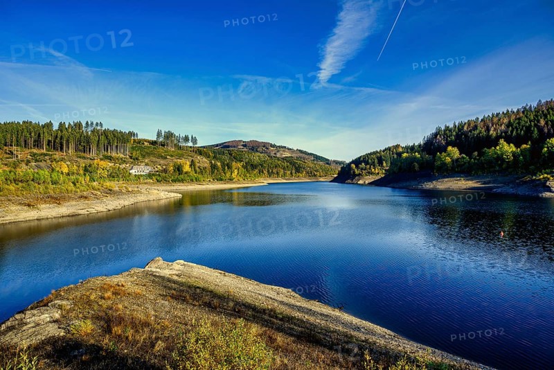 The Oker dam near Altenau in the Harz Mountains in the district of Goslar, Germany, Europe