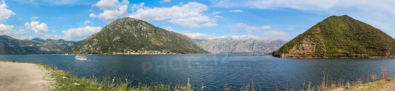 Beautiful picturesque bay of Kotor in Montenegro
