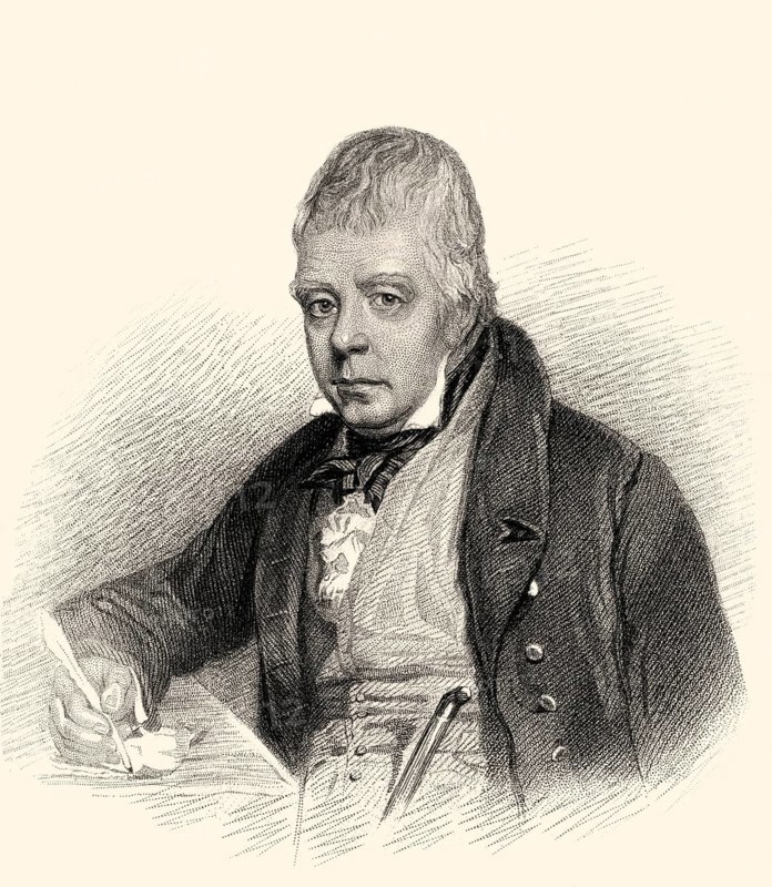 Sir Walter Scott, 1. Baronet, 1771-1832, schottischer Historienschriftsteller, Dramatiker und Dichter