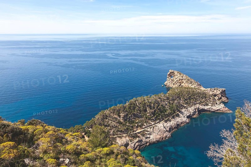 View of the Punta de Sa Foradada, north coast, Majorca, Balearic Islands, Spain, Europe