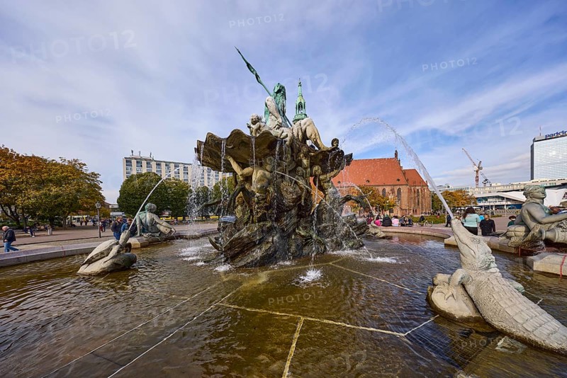 Neptune Fountain in Berlin, capital city, independent city, federal state of Berlin, Germany, Europe