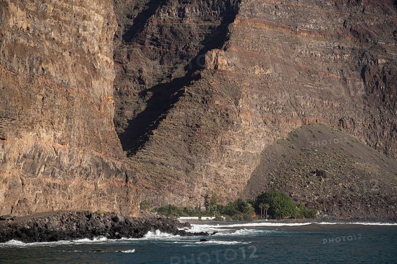 The beach iPlaya de las Arenas, Valle Gran Rey, La Gomera, Canary Islands, Spain, Europe