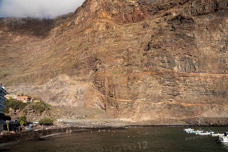 On the beach of Vueltas, Valle Gran Rey, La Gomera, Canary Islands, Spain, Europe