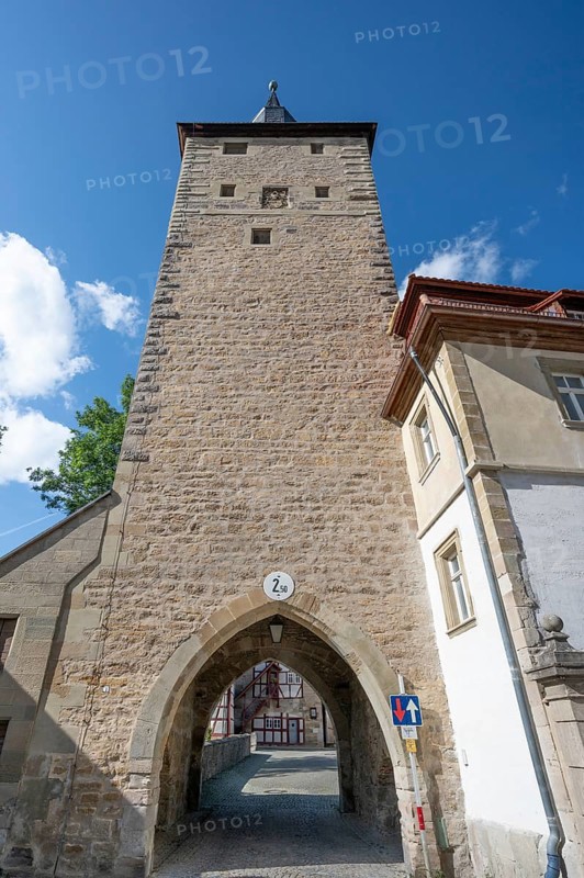 Midday tower. Part of the town fortifications, around 1490, Iphofen, Lower Franconia, Bavaria, Germany, Europe