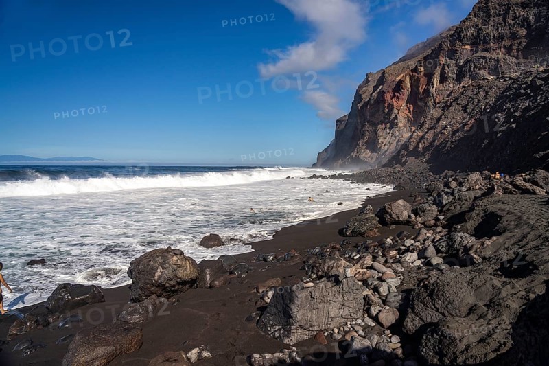 Playa del Inglés beach, Valle Gran Rey, La Gomera, Canary Islands, Spain, Europe