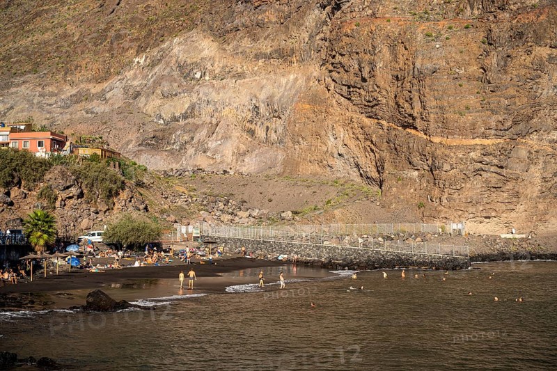 On the beach of Vueltas, Valle Gran Rey, La Gomera, Canary Islands, Spain, Europe