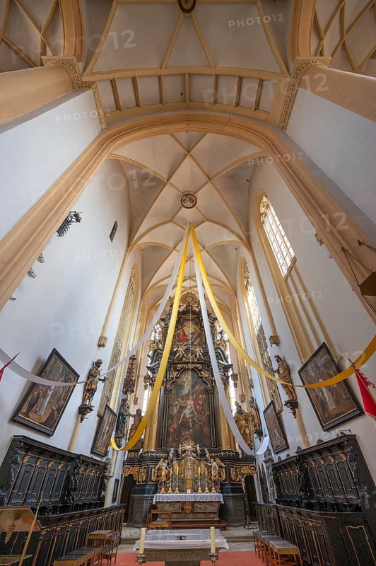 Chancel of St Vitus Church, 16th century, Iphofen, Lower Franconia, Bavaria, Germany, Europe