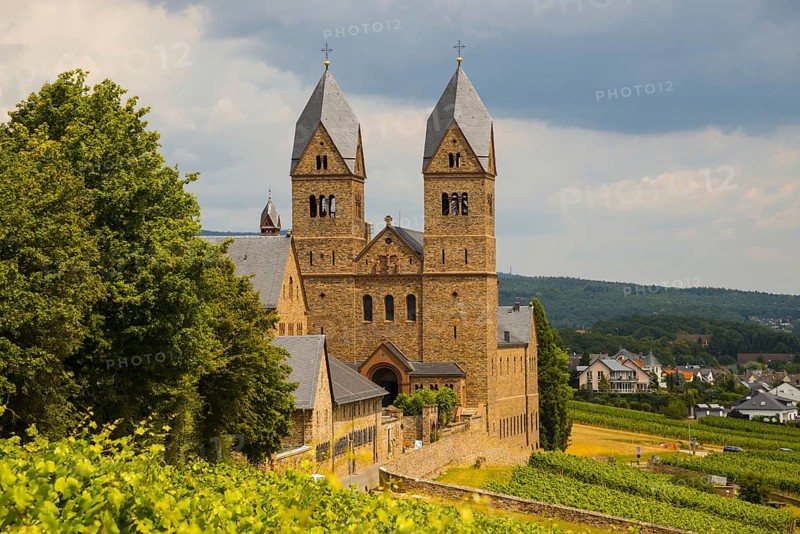 Abbey of St Hildegard, founded by Hildegard of Bingen, Benedictine abbey, Eibingen near Ruedesheim, Diocese of Limburg, Hesse, Germany, Europe