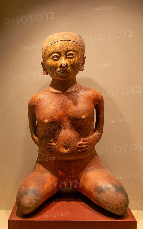 Nayarit culture ceramic female figure, National Museum of Anthropology, Mexico City, Mexico, Central America