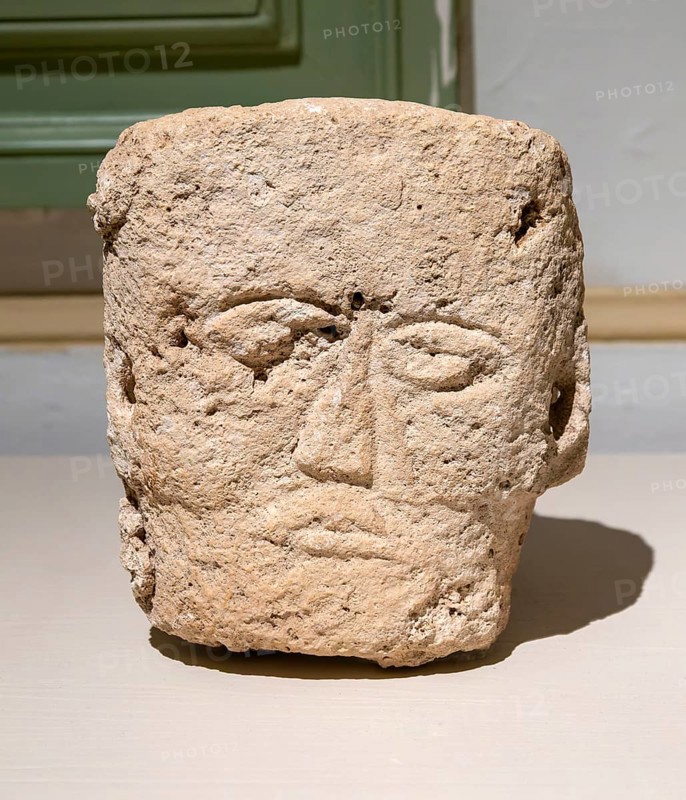 'Idolos' exhibition anthropomorphic figure, Palacio Canton palace anthropology museum, Merida, Yucatan State, Mexico, Central America