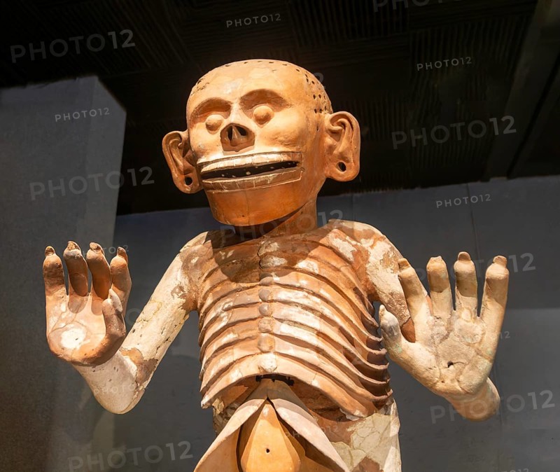 Mictlantecuhtli, Aztec god of death, archaeological site and museum of Templo Mayor, Mexico City, Mexico, Central America