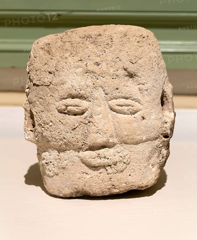 'Idolos' exhibition anthropomorphic figure, Palacio Canton palace anthropology museum, Merida, Yucatan State, Mexico, Central America