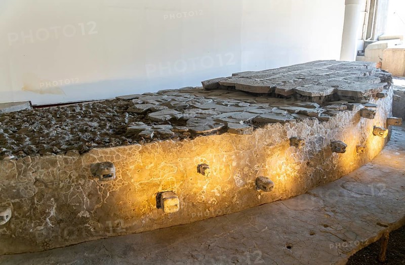 El Cuauhxicalco altar platform building, archaeological site and museum of Templo Mayor, Mexico City, Mexico, Central America