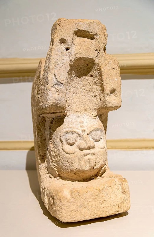 'Idolos' exhibition anthropomorphic figure, Palacio Canton palace anthropology museum, Merida, Yucatan State, Mexico, Central America