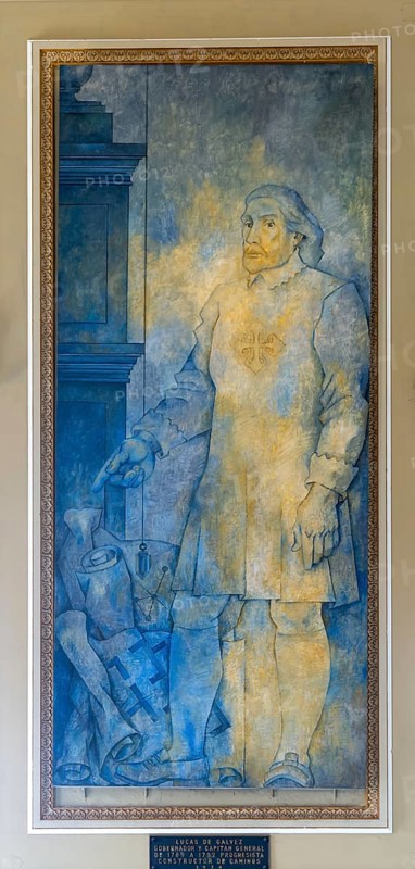 Painting of Lucas de Galvez Governor General 1789-1792 by Fernando Castro Pacheco, Palacio de Gobierno, Merida, Yucatan State, Mexico, Central America