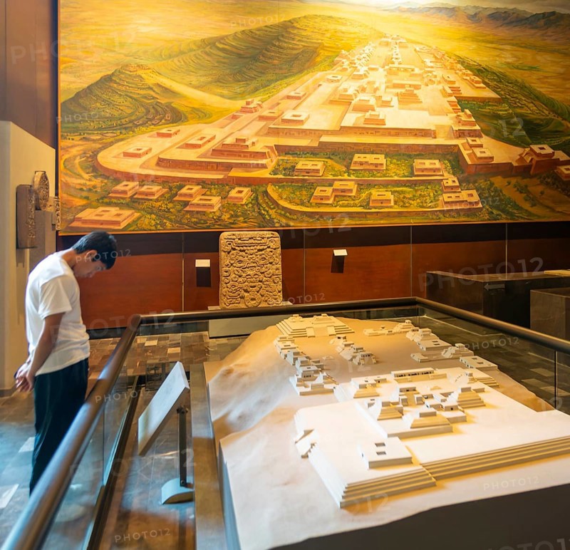 Model of city in Oaxaca room, National Museum of Anthropology, Mexico City, Mexico, Central America