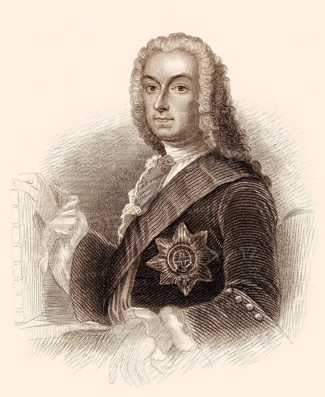 The Rt Hon. Richard Boyle, 3. Earl of Burlington und 4. Earl of Cork, 1694-1753, englischer Architekt, Politiker und Gartengestalter