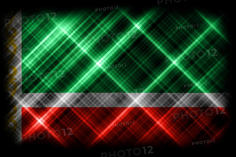 Chechnya flag, national flag, modern flag background