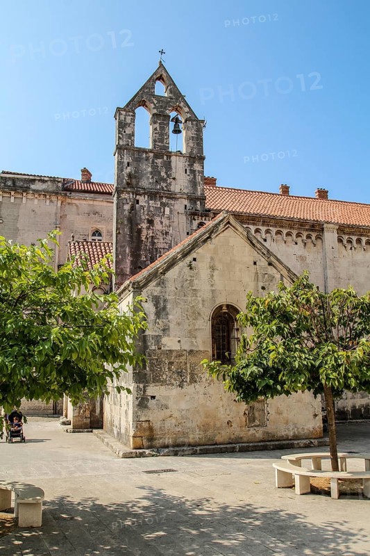 Beautiful little ancient chapel in downtown Trogir, Croatia, Europe