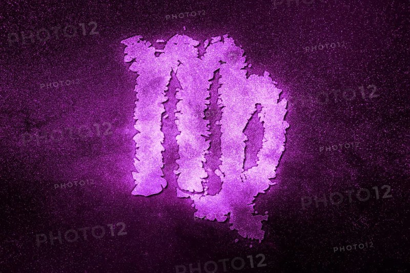 Virgo zodiac sign, night sky, Horoscope Astrology background, Virgo, magenta space background
