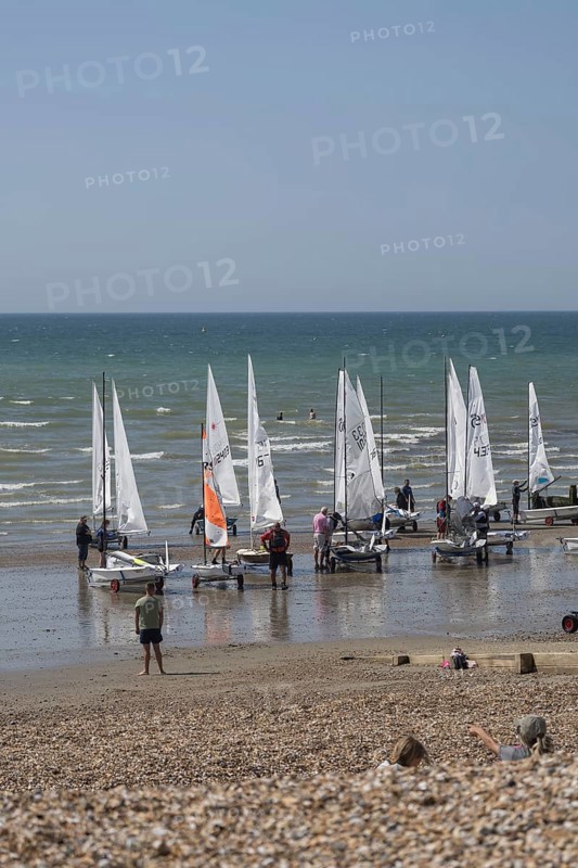 Bognor Regis, West Sussex, UK, June 25. Yachts preparing for launch in Bognor Regis, West Sussex on June 25, 2023. Unidentified people