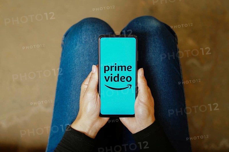 In this photo illustration, the Amazon Prime Video logo seen displayed on a smartphone
