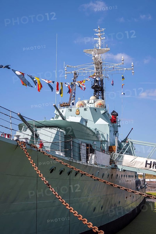 CHATHAM, KENT, UK, AUGUST 9. View of HMS Cavalier in Chatham, Kent, UK on August 09, 2024