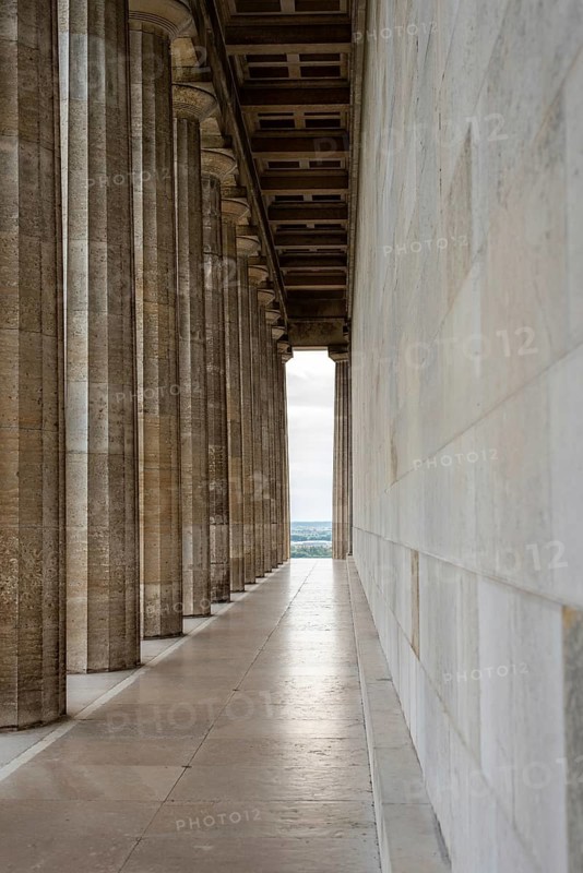 Regensburg, Germany, August 10, 2022, Walhalla Monument near Regensburg in design of a Greek temple, Bavaria, Germany, Europe