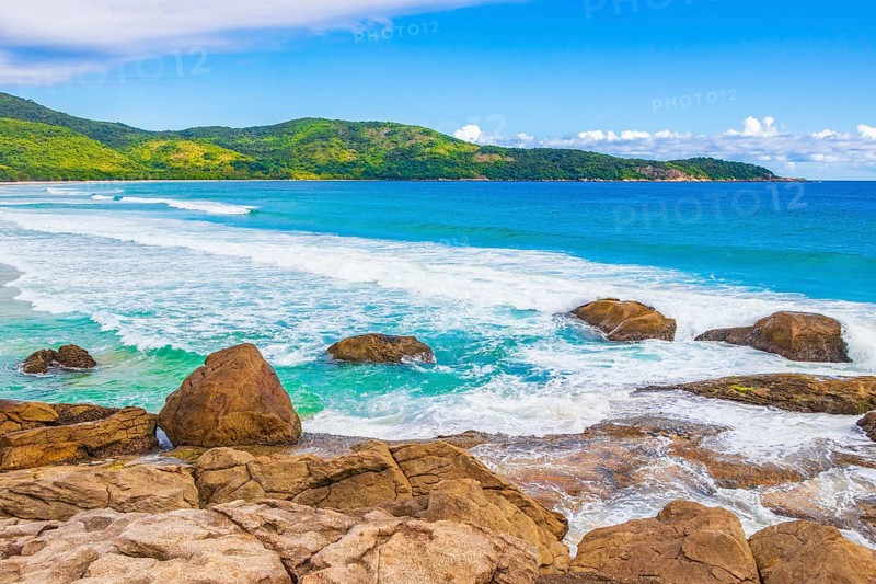 Amazing Praia de Lopes Mendes beach on the big tropical island Ilha Grande in Angra dos Reis Rio de Janeiro Brazil